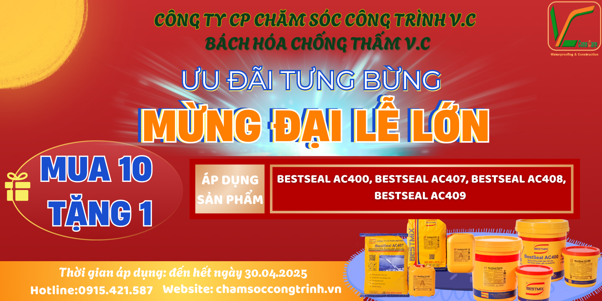 CHƯƠNG TRÌNH ƯU ĐÃI MUA 10 TẶNG 1 DÀNH CHO SẢN PHẨM BESTMIX